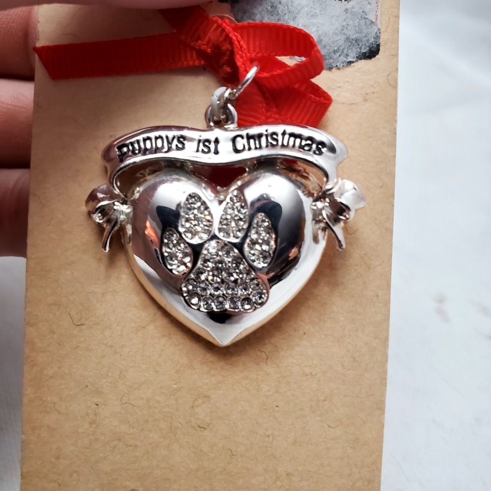 Puppy's First Christmas ● Pet Ornament ● Fur Baby, Paw Print ● New ● BEAUTIFUL!